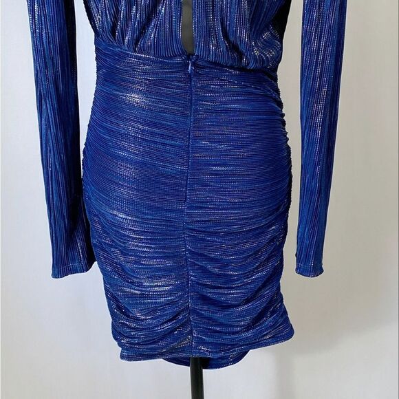 SABINA MUSÁYEV Maya Foiled Pleated Knit Minidress size M - Picture 12 of 12